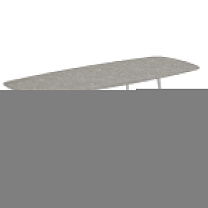 НИЗКИЙ ОБЕДЕННЫЙ СТОЛ STYLETTO 300X120CM, АЛЮМИНИЕВЫЕ НОЖКИ, БЕЛАЯ КЕРАМИЧЕСКАЯ СТОЛЕШНЯ CEPPO DOLOMITICA Royal Botania