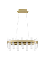 Triac Dimmable Brass Gold Metal & Acrylic LED 82 Watt 220-240 Volt 3133Lm 3000K IP20 L: 80 W: 30 H: 120 cm