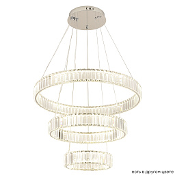 MUSIKA SP150W LED CHROME Crystal Lux MUSIKA подвесная люстра с тремя хрустальными кольцами на металлическом основании