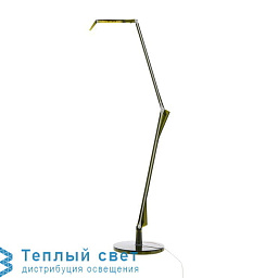 09190VE Kartell Aledin настольная лампа с зелёным подвижным плафоном
