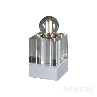 Kolarz RIVIERA 5201.70100 настольный светильник белый длина 7cm ширина 7cm высота 9cm мин. высота 9cm макс. высота 14cm 1 лампа e14