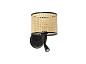 64309-47 MAMBO BLACK READER WALL LAMP RATTAN LAMPSHADE ø210 настенный светильник Faro barcelona