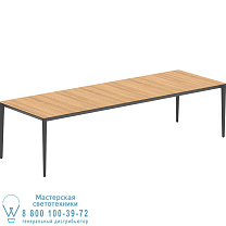 СТОЛ U-NITE 300X100CM АНТРАЦИТОВЫЙ С СТОЛЕШНИЦОЙ ИЗ ТИКА Royal Botania