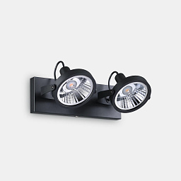 200248 Ideal lux Glim настенно-потолочный светильник с двумя прожекторами в черном корпусе
