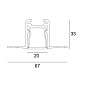 FTL35 F HE TR - PROFILE PR ANO алюм. анодированный Delta Light линейный светильник — фото 1
