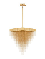 Triac Dimmable Brushed Gold Steel & Aluminium LED 79Watt 220-240Volt 2754Lm IP20 3000K L:79 W:72 H:97-189 cm