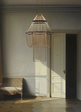 Подвесной светильник Lampe C Pendant 900 DCW éditions, чёрный, цепочки — нержавеющая сталь LAMPE C PENDANT 900