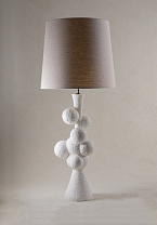 Plaster White shown with 18 Bongo in Natural Linen with Cream Card lining