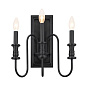 Karthe 3 Light Wall Sconce Black настенный светильник 52473BK Kichler — фото 5