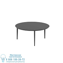 СТОЛ U-NITE КРУГЛЫЙ Ø 160 СМ АЛЮМИНИЕВЫЕ НОЖКИ АНТРАЦИТОВЫЙ - СТОЛЕШНИЦА СТОЛА КЕРАМИЧЕСКАЯ ЧЕРНАЯ Royal Botania
