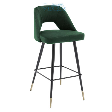 112054 Bar Stool Avorio roche green velvet Eichholtz