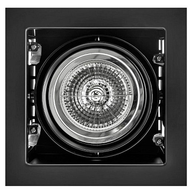 встраиваемый потолочный светильник с одним источником света черный