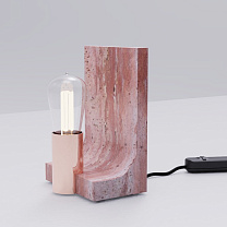 WALCOTT TABLE - LED - Copper/ Travertino Romano