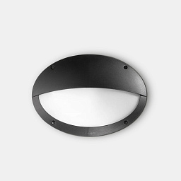 096728 Ideal lux Polar уличный настенный светильник с черным корпусом и утопленным источником света