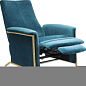 83661 Кресло Relaxchair Lazy Velvet Blue Kare Design