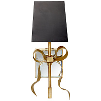 Ellery Gros-Grain Bow Small Sconce мягкая латунь с матовым черным абажуром