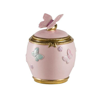 Butterfly pastel pink sugar bowl чаша, Villari