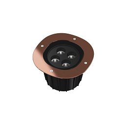 Flos A-Round круглый наземный уличный прожектор с медным ободом и многолучевой подсветкой