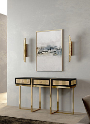 MONDRIAN Castro lighting Mondrian консоль с металлической рамой и мраморной столешницей