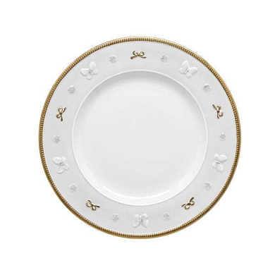 Butterfly white & gold dinner plate 0004953-402 тарелка, Villari