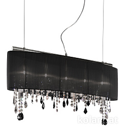 Kolarz Paralume 0240.85.5.Bk.STR JET подвесной светильник хром длина 90cm ширина 27cm высота 50cm мин. высота 57cm макс. высота 250cm 5 ламп g9