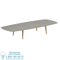 ВЫСОКИЙ СТОЛ STYLETTO 300X120CM, НОГИ ИЗ ТИКА, КЕРАМИЧЕСКАЯ СТОЛЕШНЯЯ CEPPO DOLOMITICA Royal Botania
