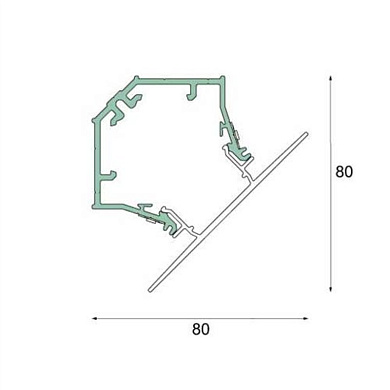 93600005 Modular  Угловая база Como Corner alu/m