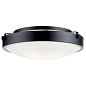 Lytham 17.25" 3 Light Flush Mount Black потолочный светильник 42275BK Kichler — фото 3