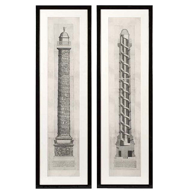 106539 Prints EC185 Columna set of 2  отпечаток Eichholtz