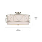 Birkleigh 4 Light Semi Flush Satin Nickel потолочный светильник 52076SN Kichler