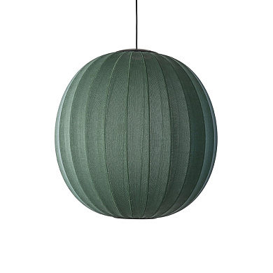 KW75 TG LED Knit-Wit Made By Hand Подвесной светильник с крупным шаровым тканевым абажуром зелёного оттенка, встроенный LED