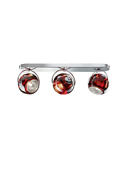 D57G25 Red Fabbian Beluga настенно-потолочный светильник красного цвета с круглым корпусом