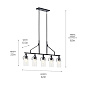 Everett 42" 5 Light Linear Chandelier in Black люстра 52379BK Kichler — фото 12