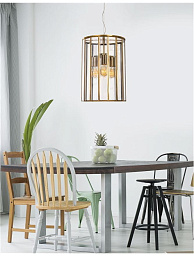 7252602 Nova Luce Celso трёхламповый подвесной светильник с прозрачными стеклянными колбами