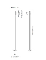TUBE XL-1L OLIVE; TUBE XL-1L CORTEN LED 3W 350lm 700mA; TUBE XL-1L BLACK 3000K CRI≥90 230V; TUBE XL-1L WHITE