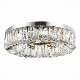 SL1226.102.08 ST-Luce Rifracio накладной потолочный светильник с круглым корпусом и кристаллическим декором