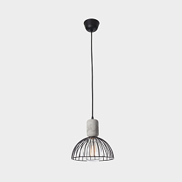 00-6415-DC-05 Leds C4 Contrast подвесной светильник с полусферическим плафоном серого цвета