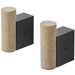 12350 Muuto Attach настенные крючки набор 2 штуки черные