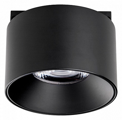 магнитный светильник черный цилиндрический для трека 24V