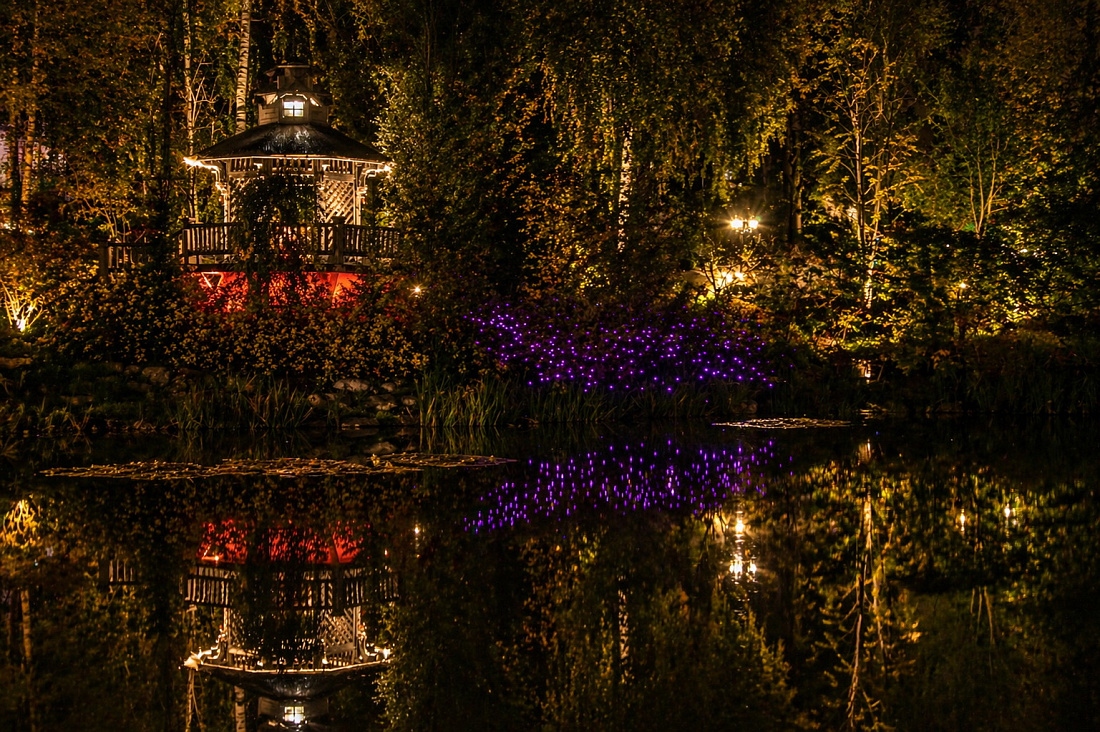 Ландшафтное освещение ресторана Жан Реми — фото 52