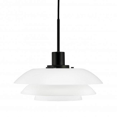 подвесной светильник с многослойным плафоном и чёрным корпусом