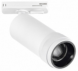 ST385.546.10 ST-Luce BASE трековый прожектор на штанге белого цвета с цилиндрическим корпусом однофазный