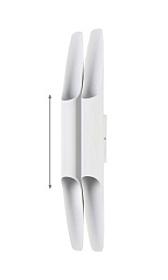 CLT 332W4-V2 WH-WH Crystal Lux CLT 332-V2 настенное бра лаконичной формы с белым корпусом и мягким рассеянным светом