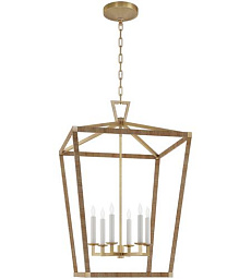 CHC5879AB/NRT Visual Comfort Darlana5 подвесной светильник в виде фонаря из латуни с элементами из ротанга