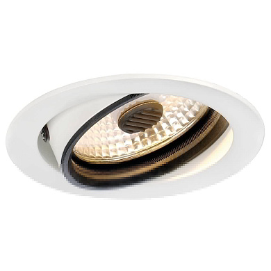 встраиваемый светильник круглой формы с наклонным отражателем