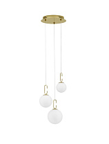 Opal Glass Satin Gold Metal LED 26 Watt 220-240 Volt 2521Lm 3000K IP20 D: 39 H: 180 cm