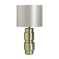 RING - lampe de table/Base laiton et abat-jour gris ardoise