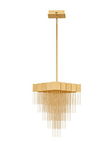 Triac Dimmable Brushed Gold Steel & Aluminium LED 28Watt 220-240Volt 1092Lm IP20 3000K L:49 W:41.5 H:75-165 cm