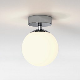 1038001 Astro lighting Denver потолочный светильник с шарообразным плафоном из матового стекла на хромированном основании