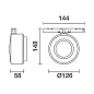 QN75 View Opti Beam Lens round iGuzzini 48V round spotlight - Ø 126 small body - Wall Washer — фото 1